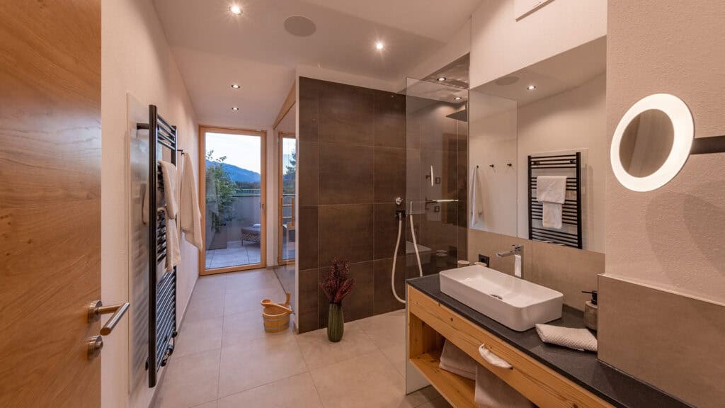 Penthouse Bathroom Shower Washing machine Hairdryer