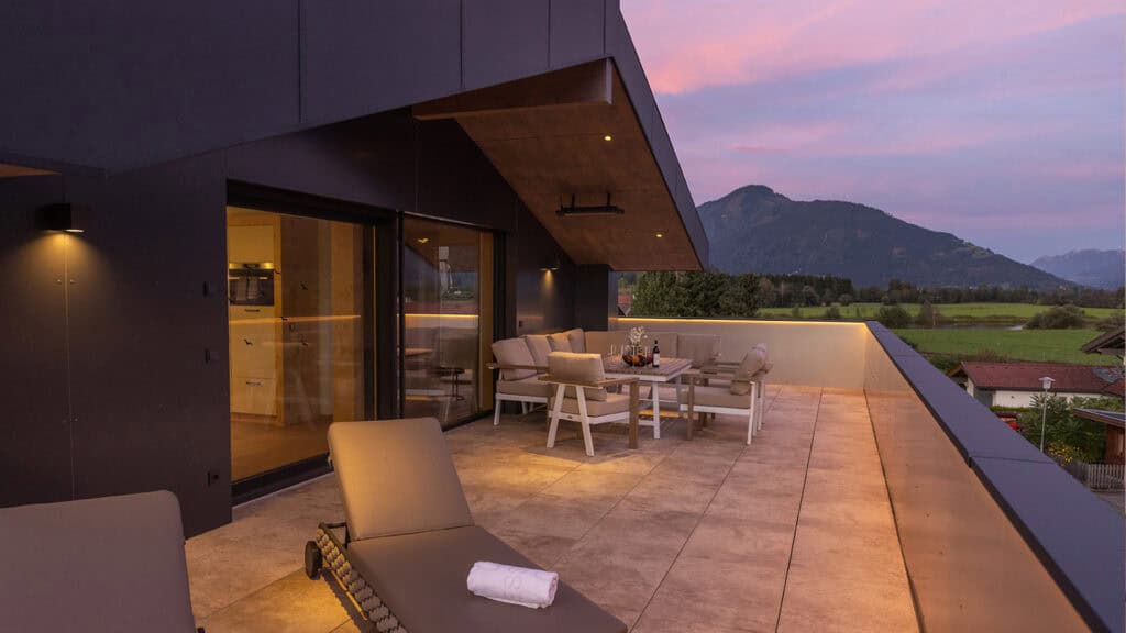 Penthouse terrace top floor lounge furniture