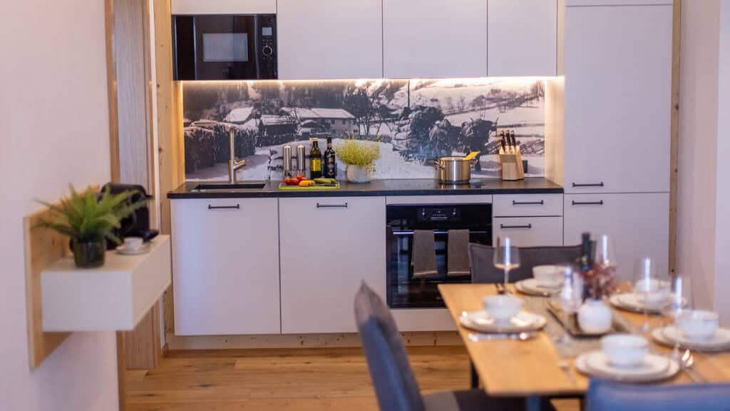 FESH LIVING Küche Geschirrspüler Esstisch